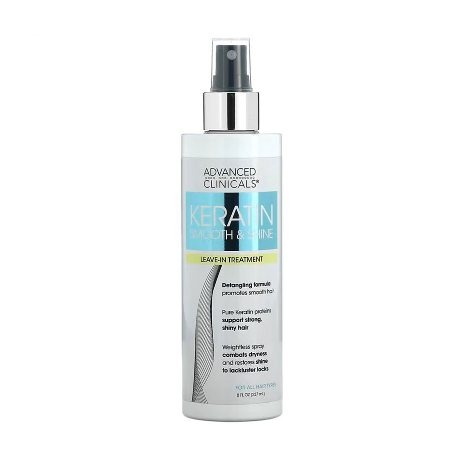 Уцінка! Незмивний спрей для волосся Advanced Clinicals Keratin Smooth &amp; Shine Leave-In Treatment, 237 мл